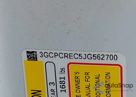 2018 Chevrolet Silverado 1500 1Lt из США, поврежденный, VIN 3GCPCREC5JG562700